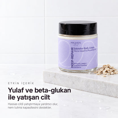 Deep-Repair Onarıcı Vücut Kremi 100 ml — yulaf ve beta-glukan ile yatışan cilt