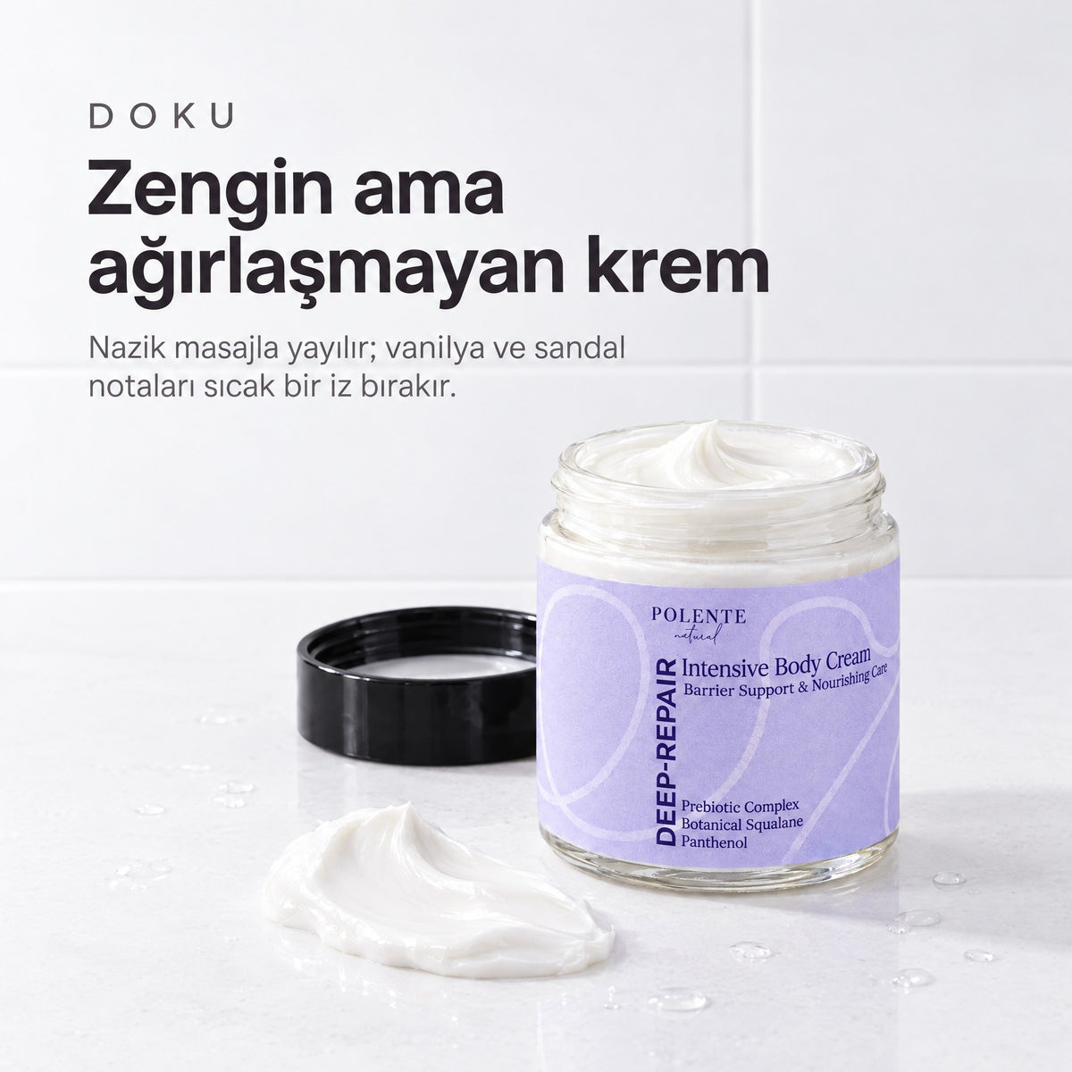 Deep-Repair Onarıcı Vücut Kremi 100 ml — zengin ama ağırlaşmayan krem