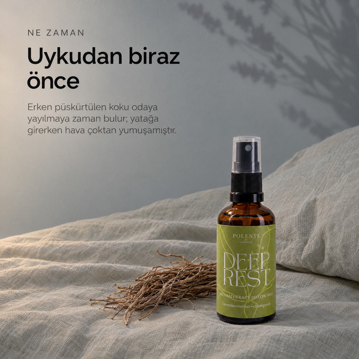 DEEP REST Aromaterapik Yastık ve Ortam Spreyi 50 ml — uykudan biraz önce
