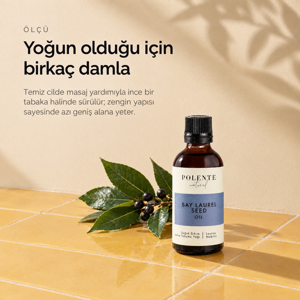 Defne Tohumu Yağı 50 ml — yoğun olduğu için birkaç damla