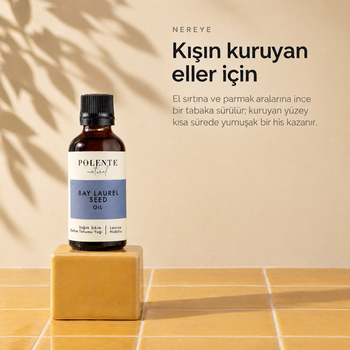 Defne Tohumu Yağı 50 ml — kışın kuruyan eller için