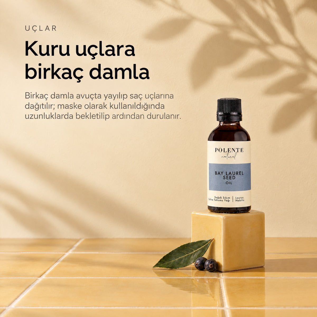 Defne Tohumu Yağı 50 ml — kuru uçlara birkaç damla