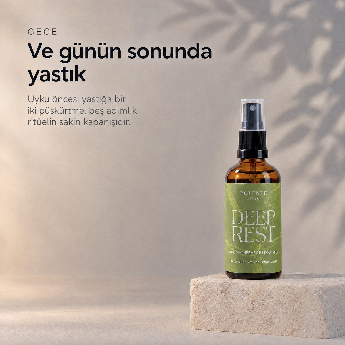 Duyusal Bakım Seti — ve günün sonunda yastık