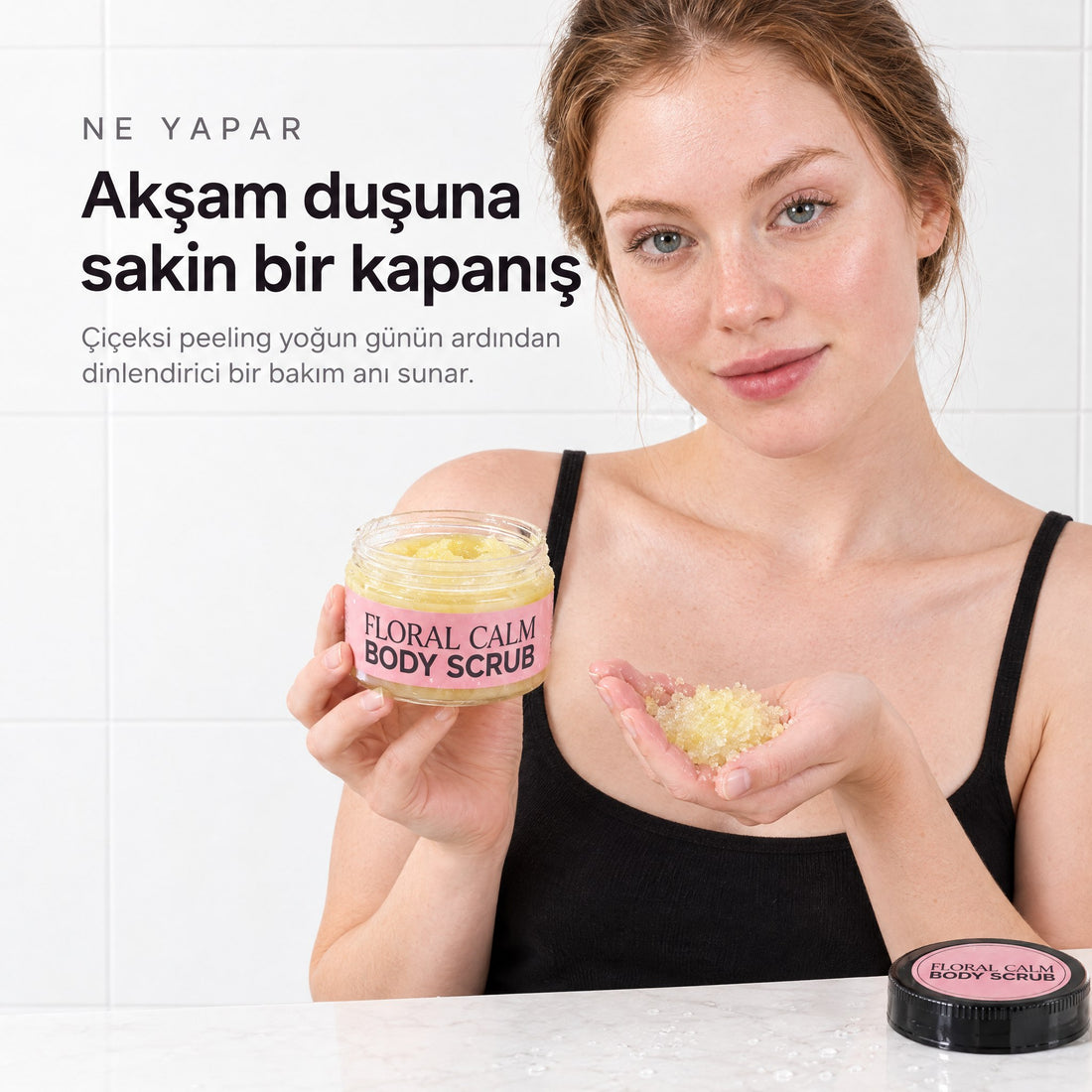 Floral Calm Vücut Peelingi 250 ml — akşam duşuna sakin bir kapanış