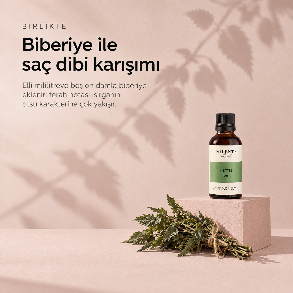 Isırgan Otu Yağı 50 ml — biberiye ile saç dibi karışımı
