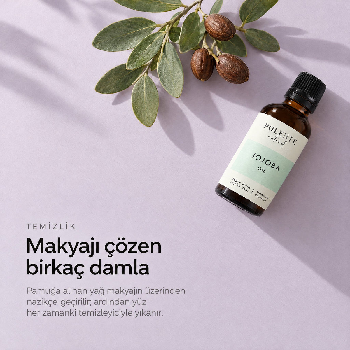 Jojoba Yağı 50 ml — makyajı çözen birkaç damla