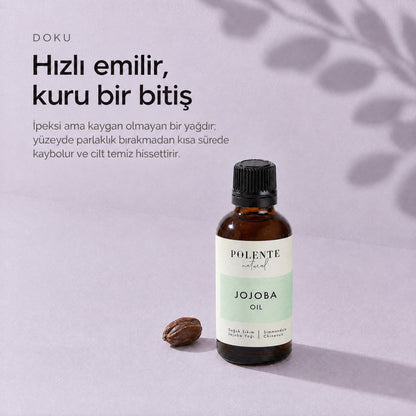 Jojoba Yağı 50 ml — hızlı emilir, kuru bir bitiş