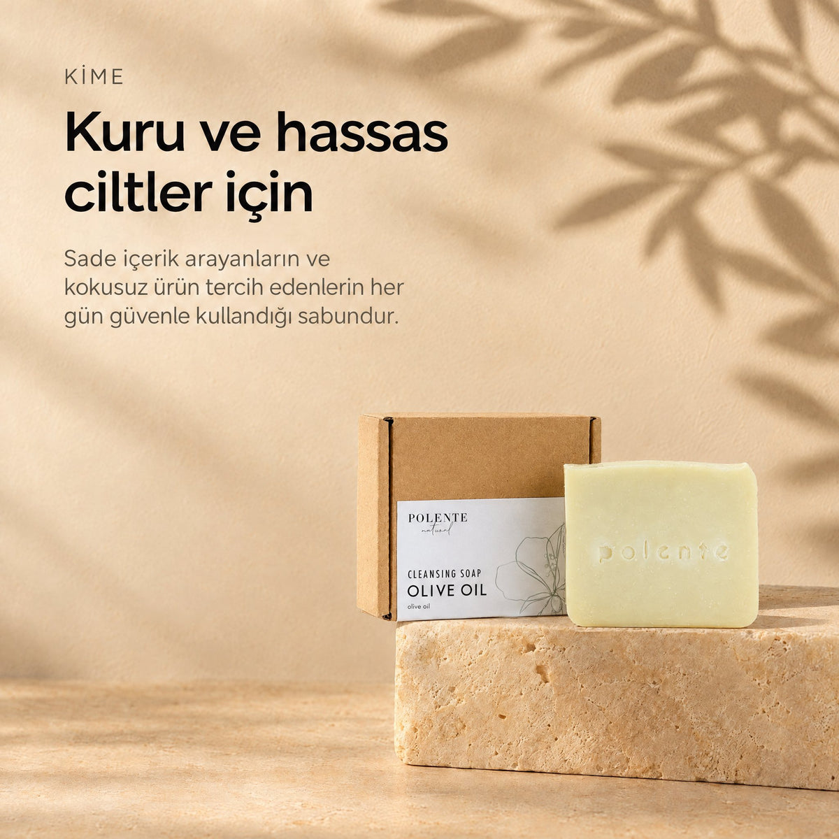 %100 Saf Zeytinyağı (Kastil) Sabunu 110 gr — kuru ve hassas ciltler için