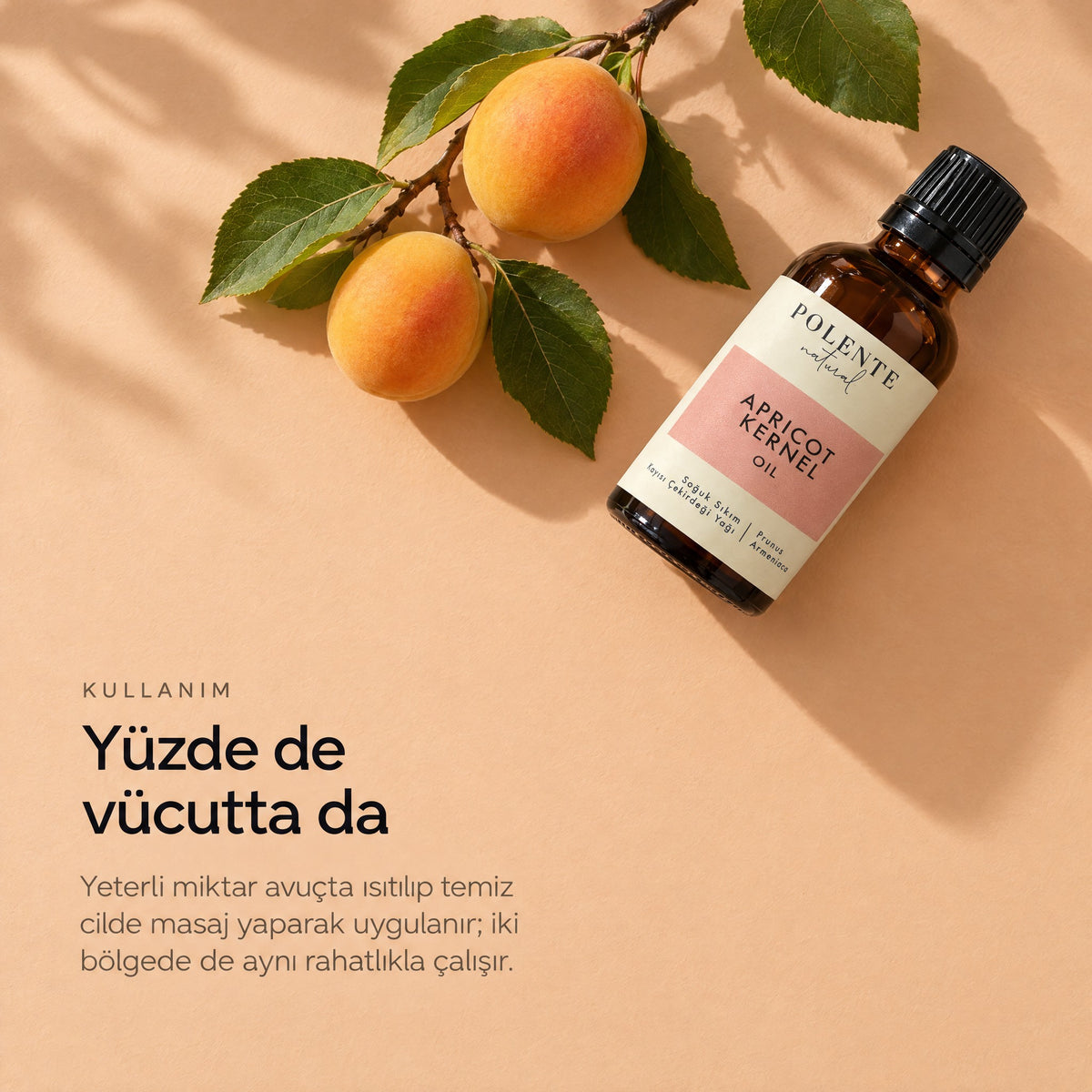 Kayısı Çekirdeği Yağı 50 ml — yüzde de vücutta da