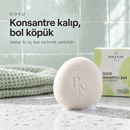 Kepek Karşıtı Rahatlatıcı Katı Şampuan — Konsantre kalıp, bol köpük