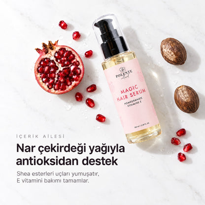 Kırılma Karşıtı Saç Bakım Serumu 100 ml — nar çekirdeği yağı, shea esterleri ve E vitamini