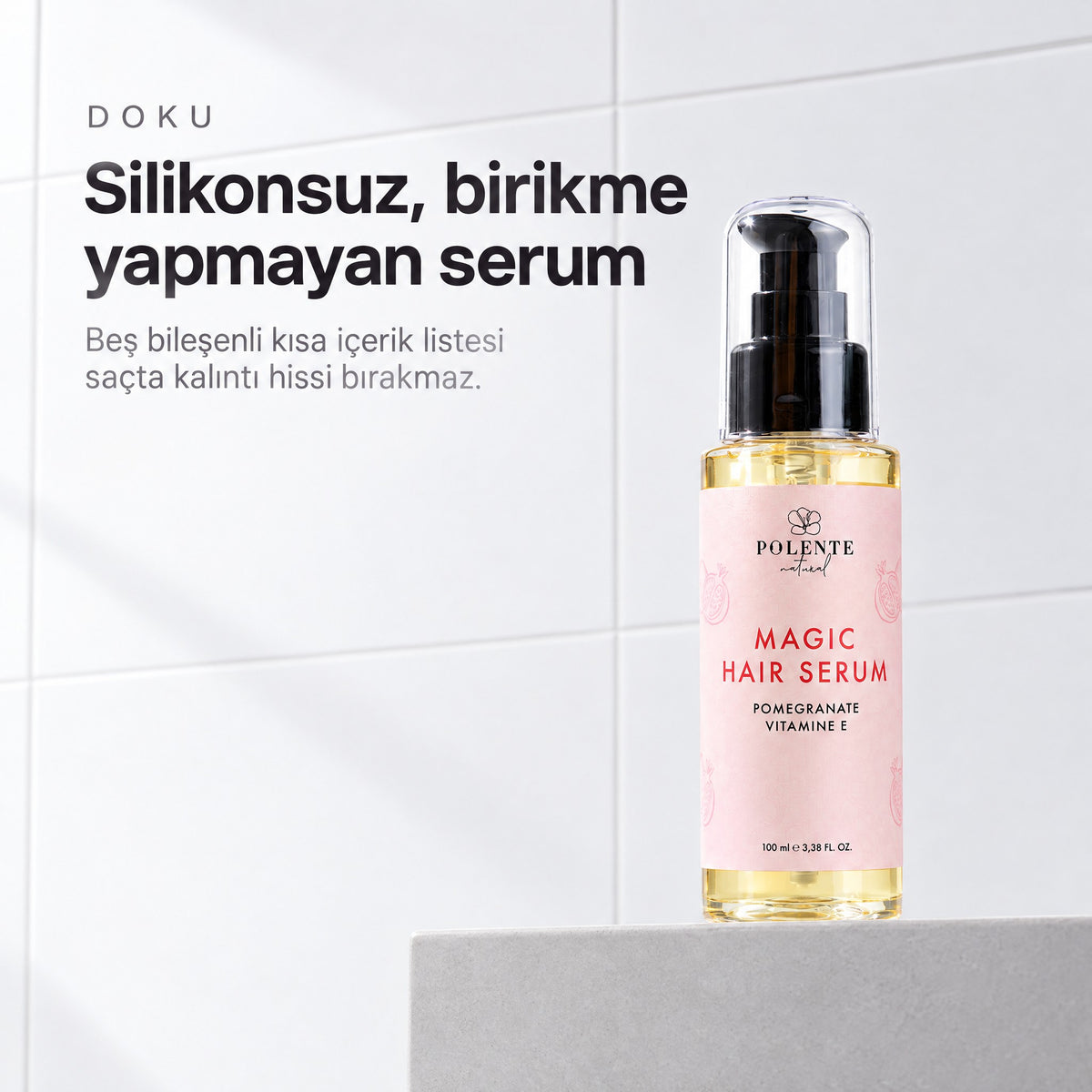 Kırılma Karşıtı Saç Bakım Serumu 100 ml — silikonsuz, birikme yapmayan serum