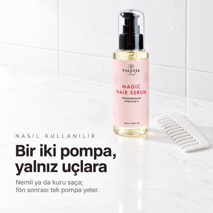 Kırılma Karşıtı Saç Bakım Serumu 100 ml — bir iki pompa, yalnız saç uçlarına