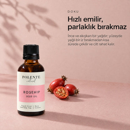 Kuşburnu Çekirdeği Yağı 50 ml — hızlı emilir, parlaklık bırakmaz