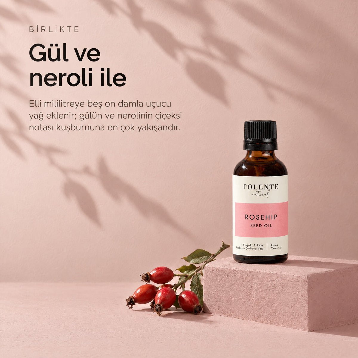 Kuşburnu Çekirdeği Yağı 50 ml — gül ve neroli ile