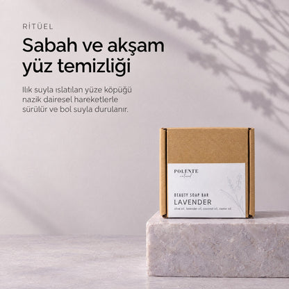 Lavanta Sabunu 110 gr — sabah ve akşam yüz temizliği