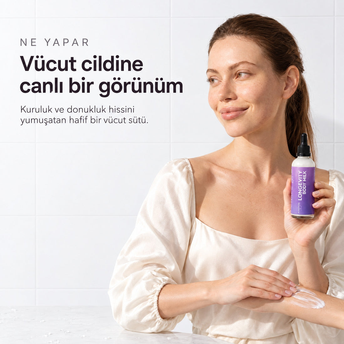 Longevity Yenileyici Vücut Sütü 100 ml — vücut cildine canlı bir görünüm