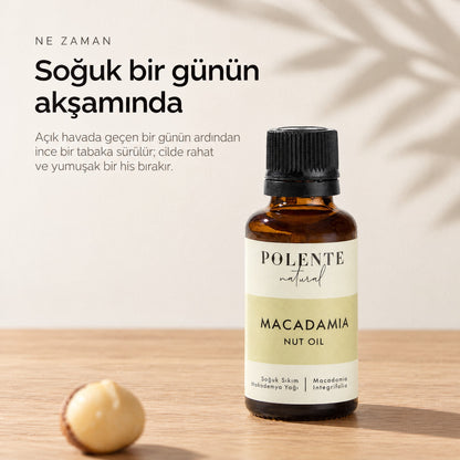 Makademya Cevizi Yağı 30 ml — soğuk bir günün akşamında ince bir tabaka