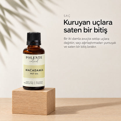 Makademya Cevizi Yağı 30 ml — kuruyan saç uçlarına saten bir bitiş