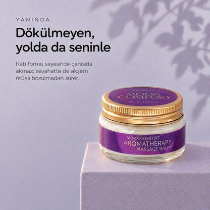 MOON COMFORT Katı Masaj Balmı 50 ml — dökülmeyen, yolda da seninle