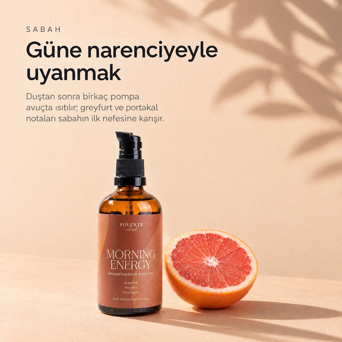 MORNING ENERGY Aromaterapik Vücut Masaj Yağı 100 ml — güne narenciyeyle uyanmak