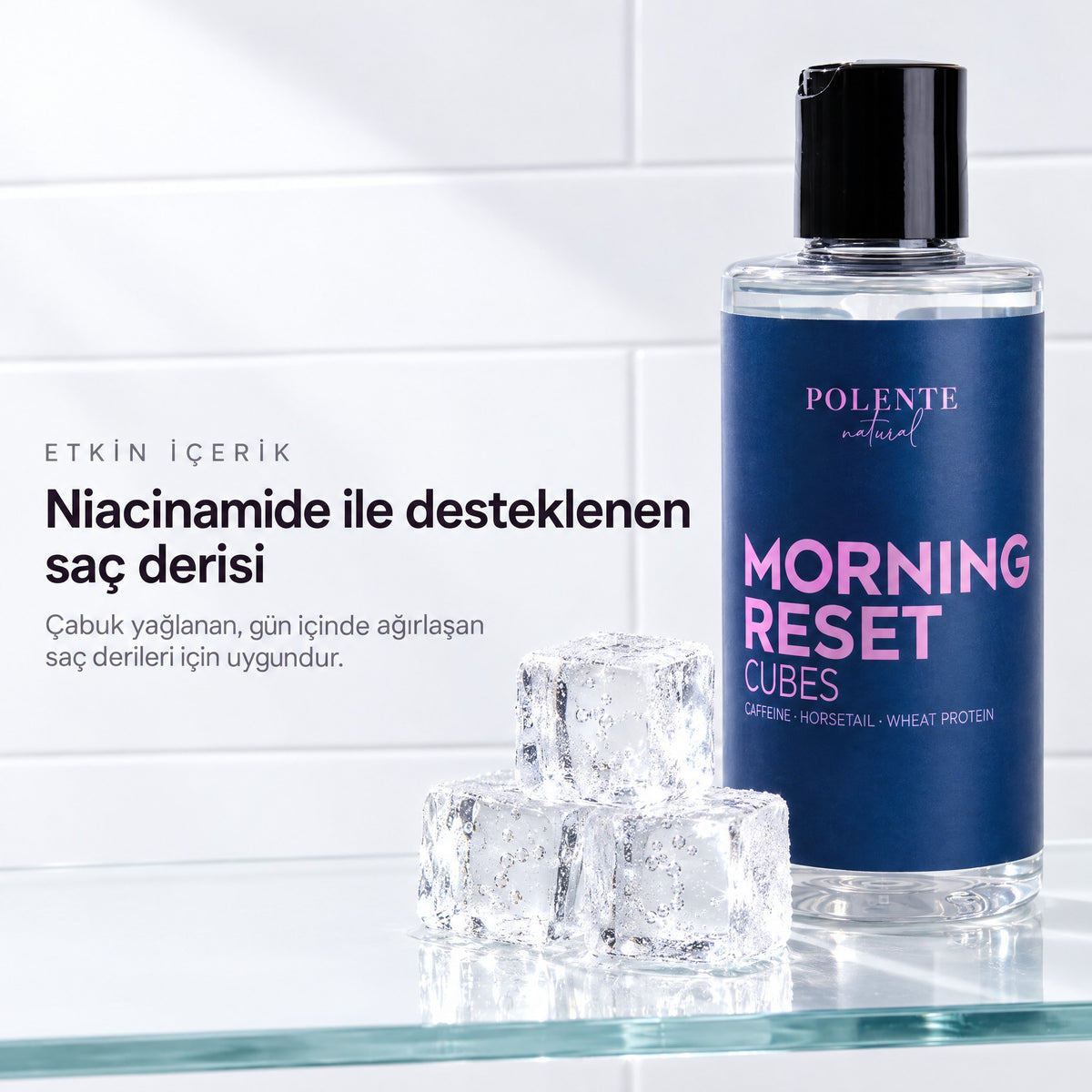 Morning Reset Cubes 200 ml — Niacinamide ile desteklenen saç derisi, donmuş tonik küpleri