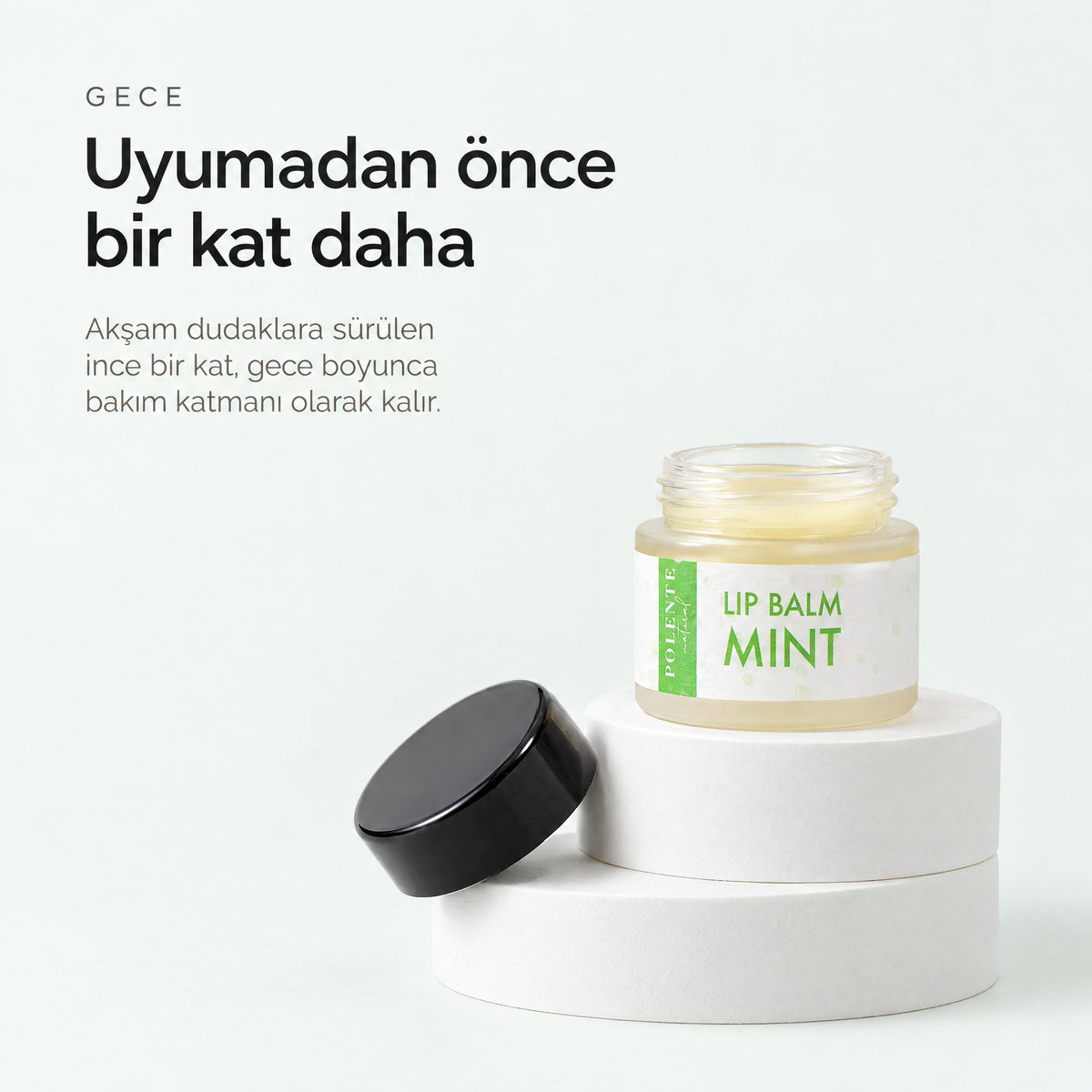 Naneli Lip Balm 10 ml — Uyumadan önce bir kat daha
