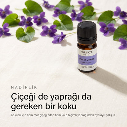 Menekşe uçucu yağı 5 ml — çiçeği de yaprağı da gereken bir koku