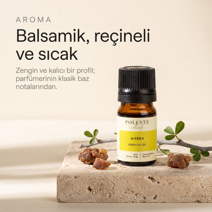 Mür yağının balsamik, reçineli ve sıcak aroması