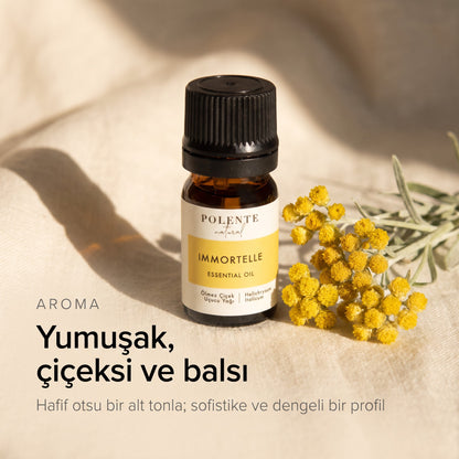 Ölmez çiçek yağının yumuşak, çiçeksi ve balsı aroması