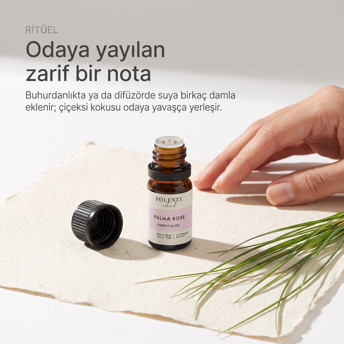 Palma Rosa uçucu yağı 5 ml — buhurdanlıkta ritüel