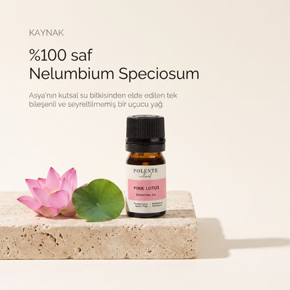 Pembe lotus uçucu yağı 5 ml — %100 saf Nelumbium Speciosum