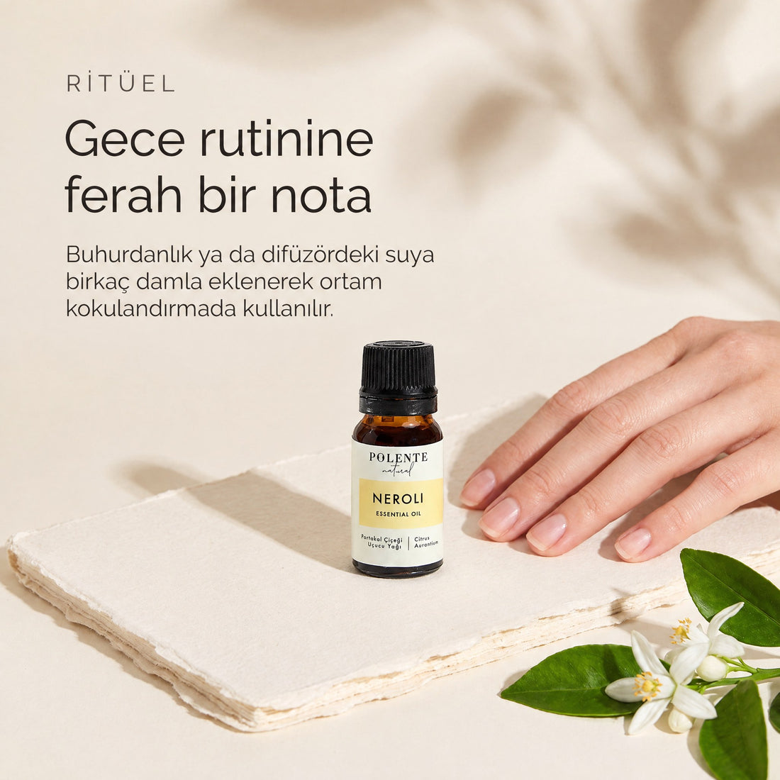 Neroli uçucu yağı 5 ml — gece rutinine ferah bir nota
