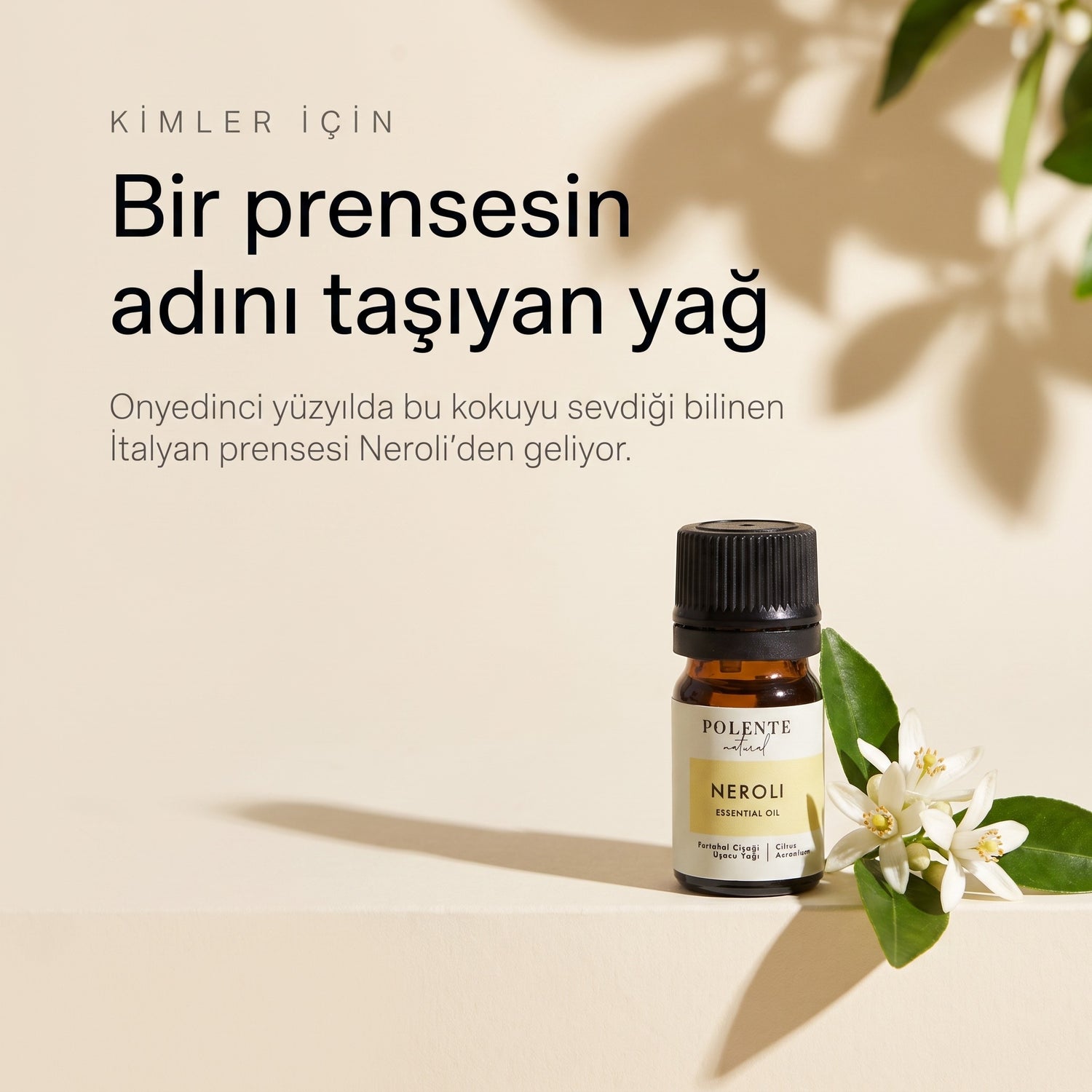 Neroli uçucu yağı 5 ml — bir prensesin adını taşıyan yağ