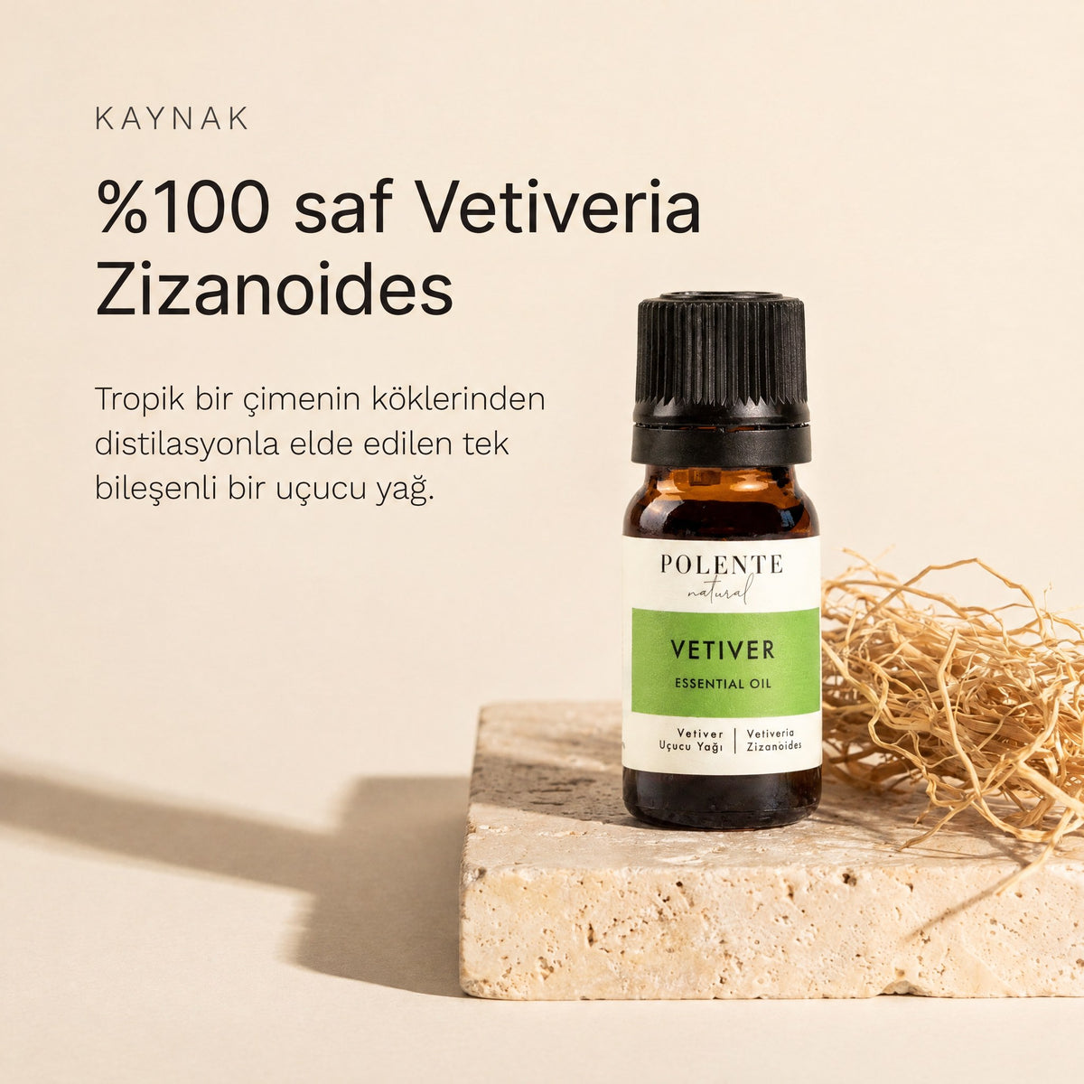 %100 saf Vetiveria Zizanoides vetiver uçucu yağı