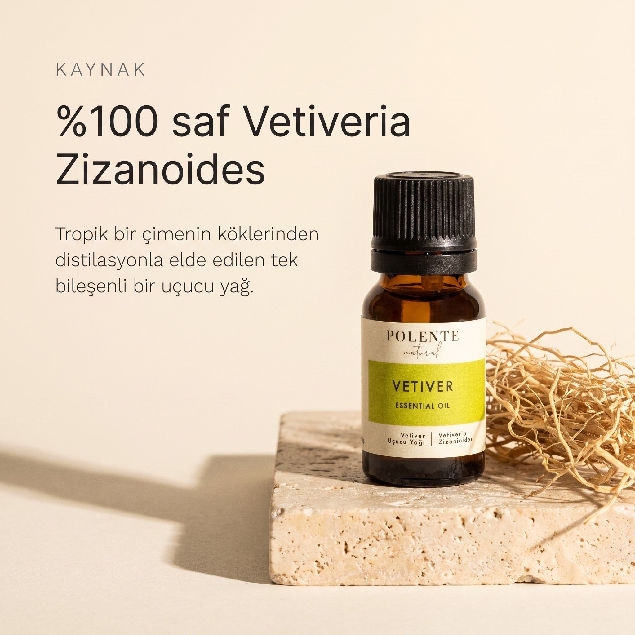 %100 saf Vetiveria Zizanoides vetiver uçucu yağı