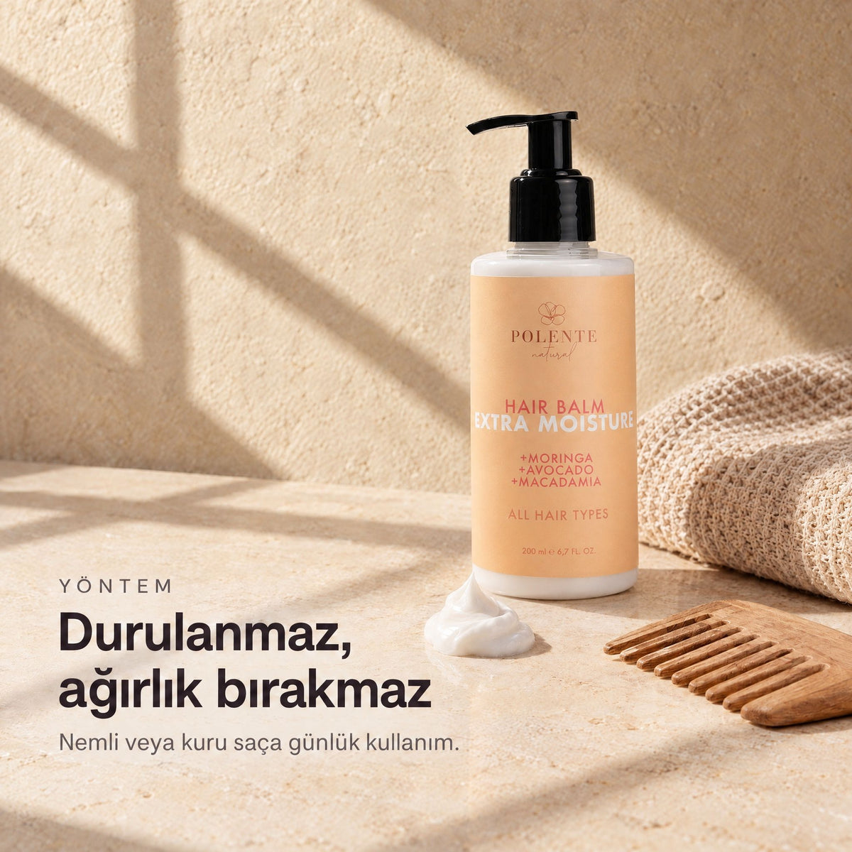 Yoğun Nemlendirici Saç Kremi — Durulanmaz, ağırlık bırakmaz
