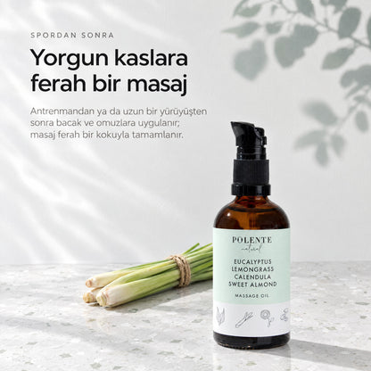 Okaliptus &amp; Limonotu Rahatlatıcı Masaj Yağı 100 ml — yorgun kaslara ferah bir masaj