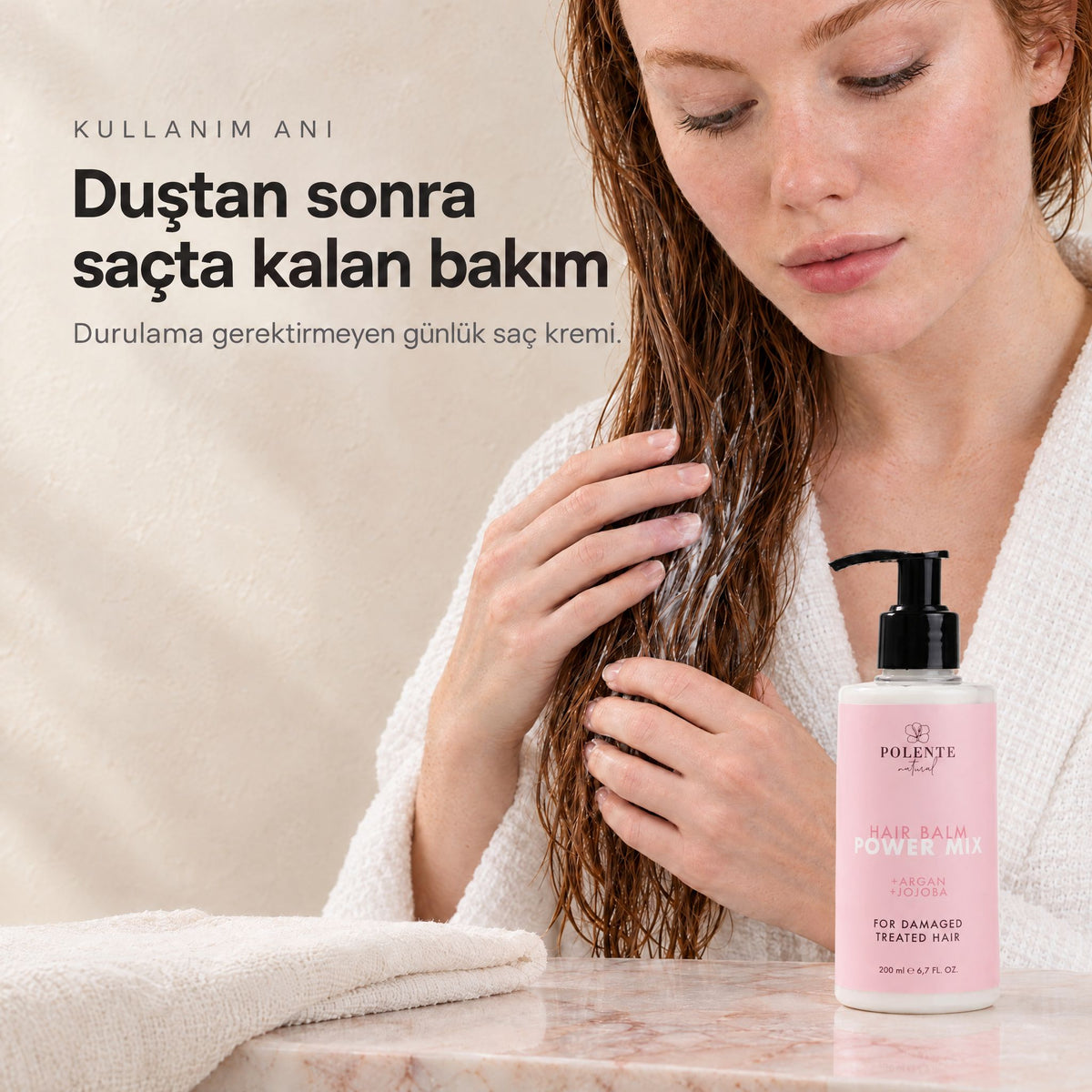 Onarıcı &amp; Besleyici Saç Kremi — Duştan sonra saçta kalan bakım