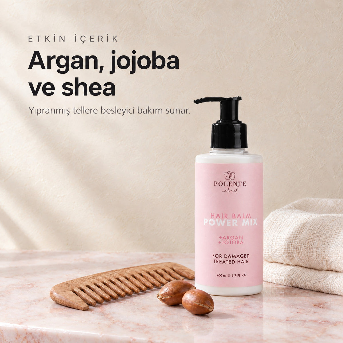 Onarıcı &amp; Besleyici Saç Kremi — Argan, jojoba ve shea