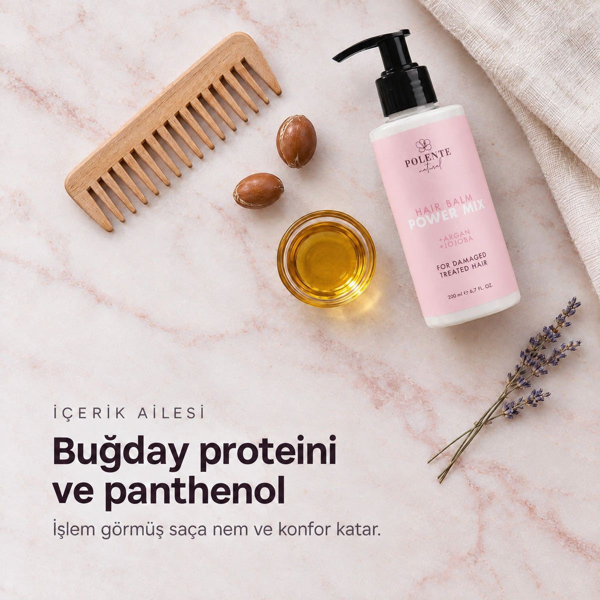 Onarıcı &amp; Besleyici Saç Kremi — Buğday proteini ve panthenol