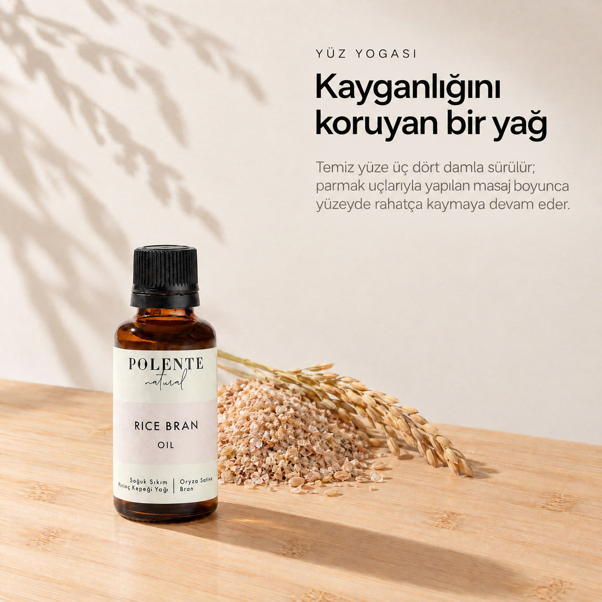 Pirinç Kepeği Yağı 30 ml — kayganlığını koruyan bir yağ