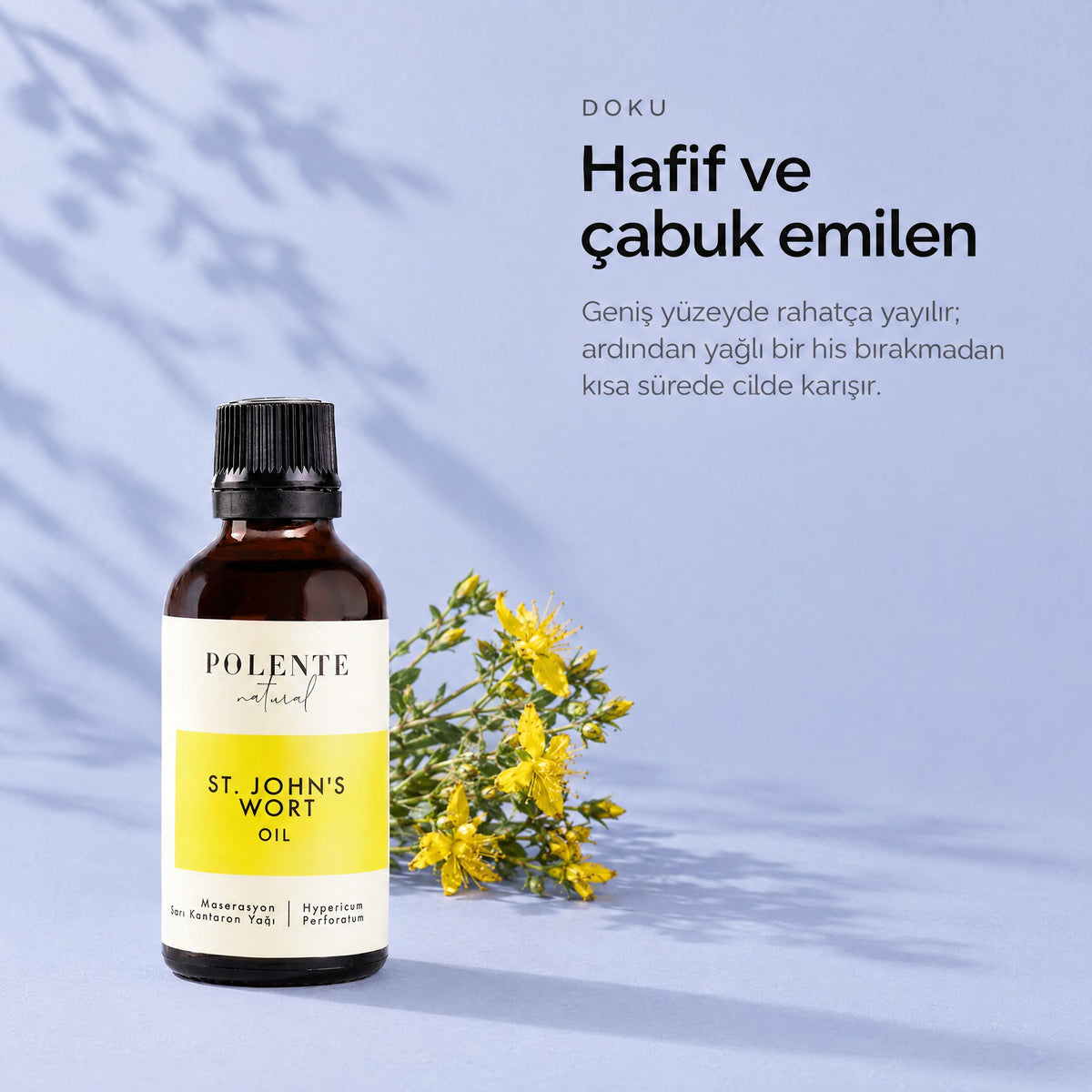 Sarı Kantaron Yağı 50 ml — hafif ve çabuk emilen