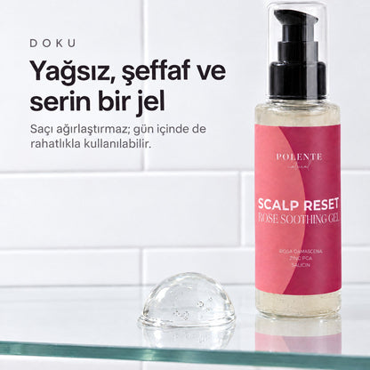 Scalp Reset Saç Derisi Jeli 100 ml — yağsız, şeffaf ve serin jel dokusu