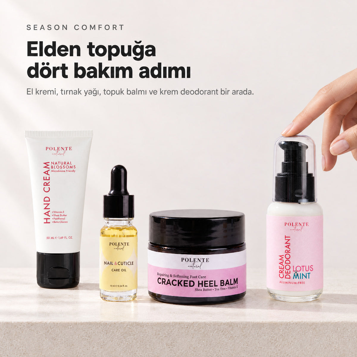 SEASON COMFORT — elden topuğa dört bakım adımı
