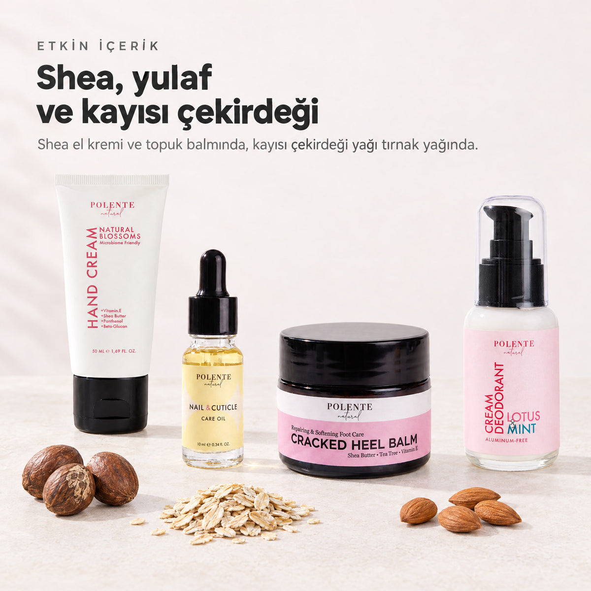 SEASON COMFORT etkin içerikleri — shea, yulaf ve kayısı çekirdeği