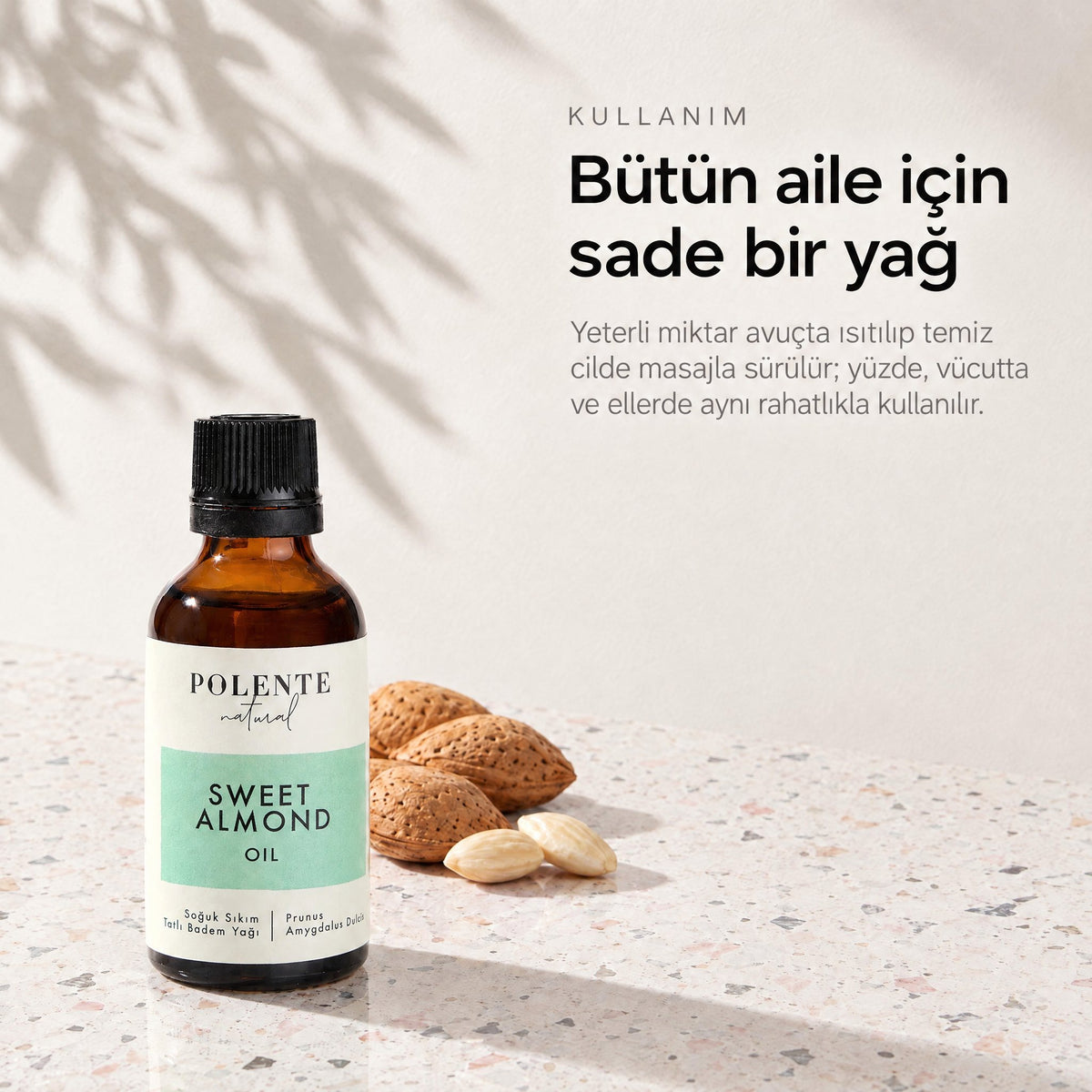 Tatlı Badem Yağı 50 ml — bütün aile için sade bir yağ