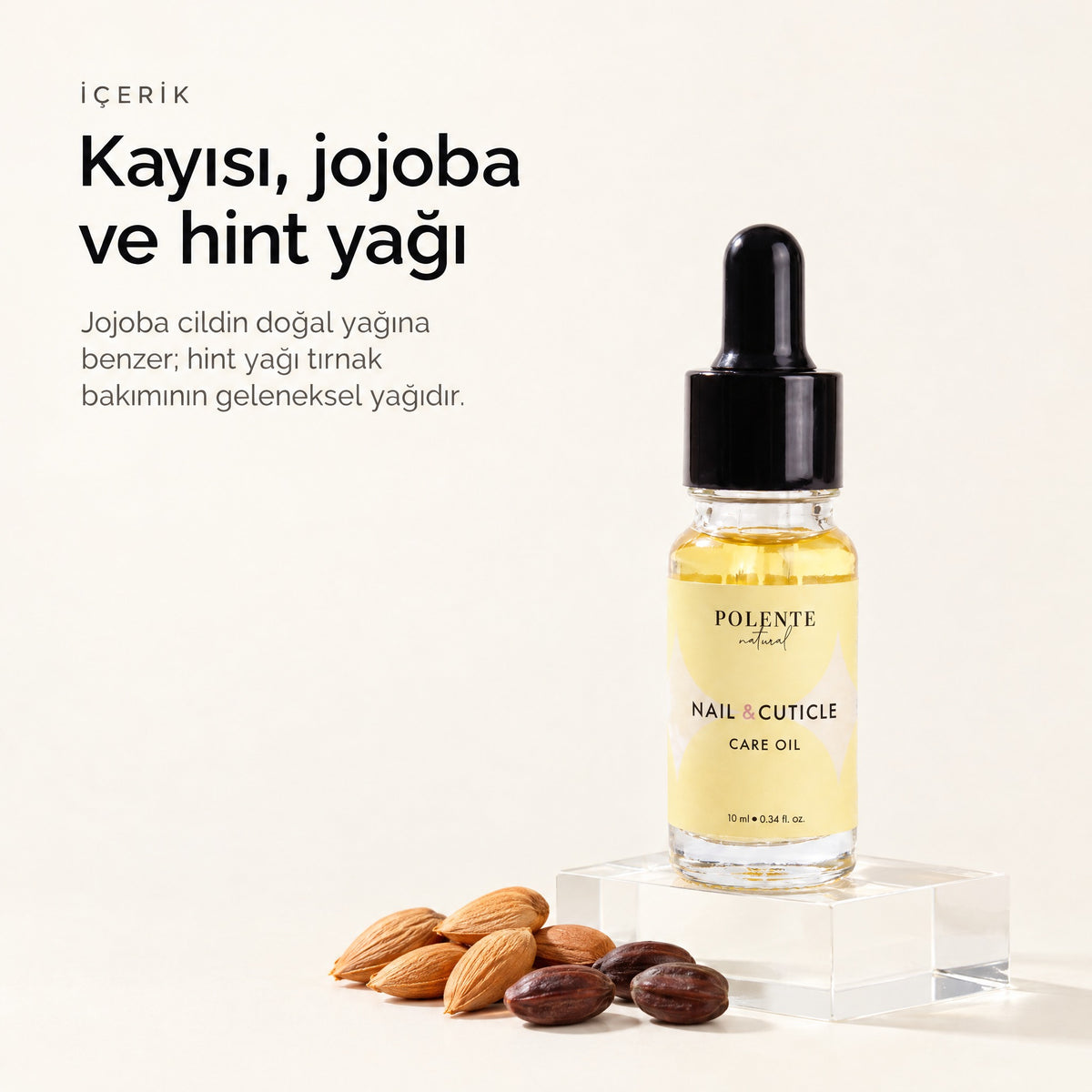 Tırnak ve Kütikül Bakım Yağı 10 ml — Kayısı, jojoba ve hint yağı