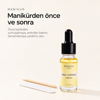 Tırnak ve Kütikül Bakım Yağı 10 ml — Manikürden önce ve sonra