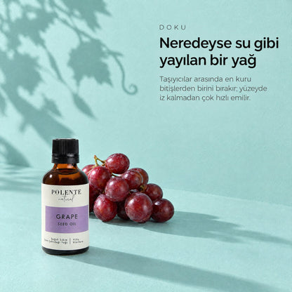 Üzüm Çekirdeği Yağı 50 ml — neredeyse su gibi yayılan bir yağ